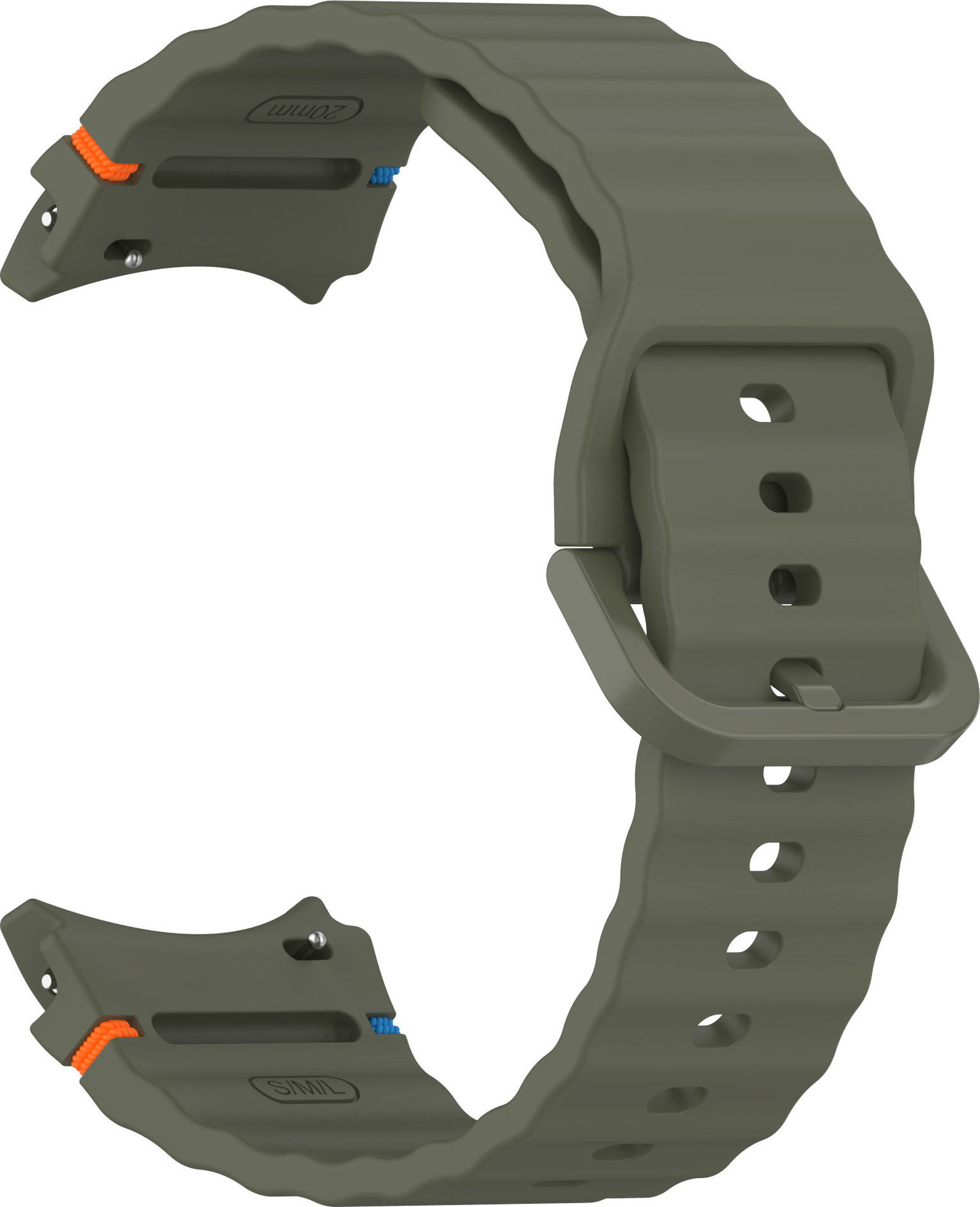 Vroubkovaný řemínek s barevnou přezkou pro Samsung Galaxy Watch 7 Barva náramku: Armádně zelená