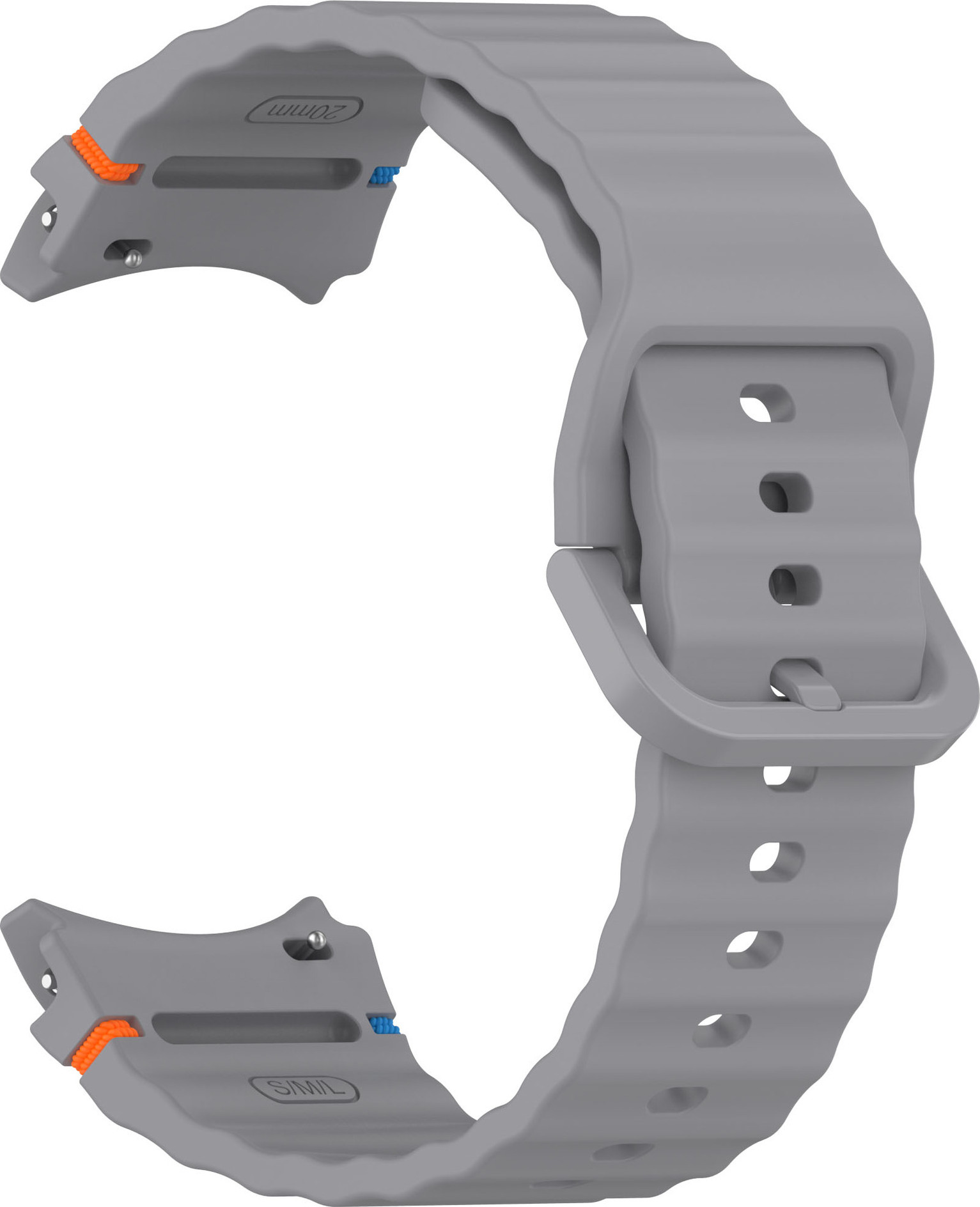 Vroubkovaný řemínek s barevnou přezkou pro Samsung Galaxy Watch 7 Barva náramku: Tmavě šedá