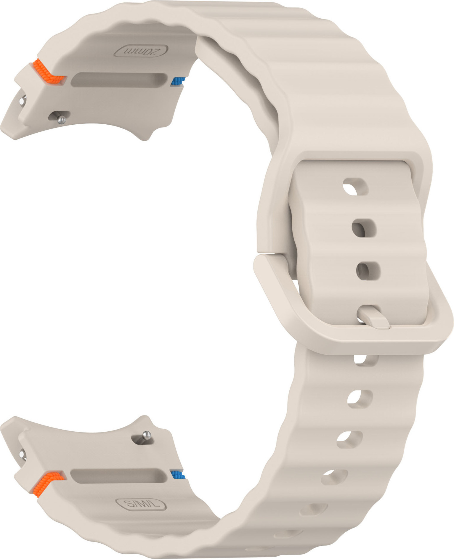 Vroubkovaný řemínek s barevnou přezkou pro Samsung Galaxy Watch 7 Barva náramku: Slonová kost