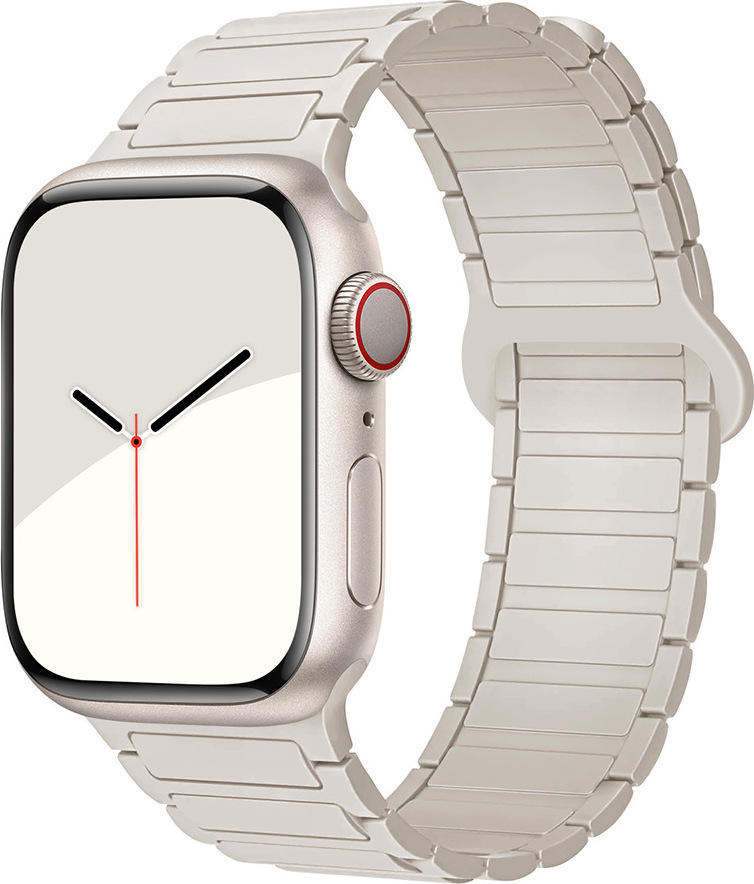 Dvojbarevný magnetický řemínek pro Apple Watch 42/44/45/46/49mm Barva: Hvězdně bílý
