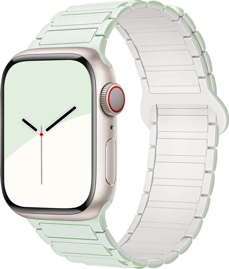 Dvojbarevný magnetický řemínek pro Apple Watch 38/40/41/42(S10)mm Barva: Mentolovo-bílý