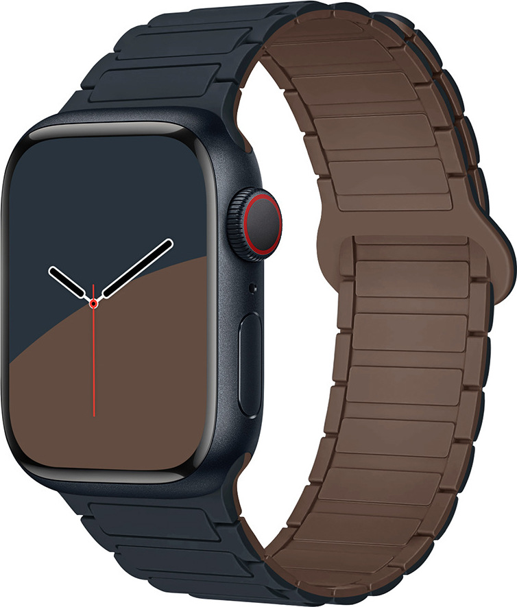 Dvojbarevný magnetický řemínek pro Apple Watch 38/40/41/42(S10)mm Barva: Tmavěmodro-hnědý
