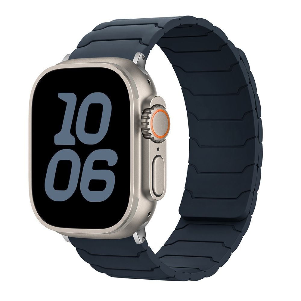 Silikonový magnetický řemínek pro Apple Watch 38/40/41/42(S10)mm Barva: Tmavě modrý
