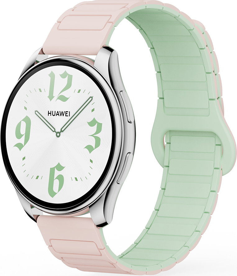 Dvojbarevný magnetický řemínek 20mm Barva: Růžovo-mentolový