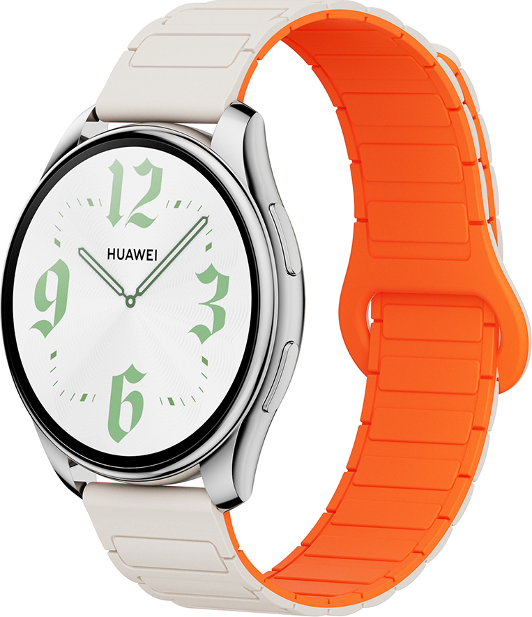 Dvojbarevný magnetický řemínek 22mm Barva: Béžovo-oranžový