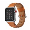 Luxusní kožený řemínek pro Apple Watch - Světle hnědý