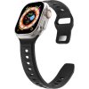Silikonový vroubkovaný řemínek pro Apple Watch 38/40/41/42(S10)mm (Barevná varianta Černý)