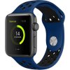 Perforovaný řemínek pro Apple Watch 38/40/41/42(S10)mm (Barevná varianta Černo-Šedý)