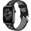 Perforovaný řemínek s přezkou pro Apple Watch 38/40/41/42(S10)mm (Barevná varianta Černo-Šedý)