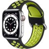 Dvoubarevný perforovaný řemínek s přezkou pro Apple Watch 38/40/41/42(S10)mm (Barevná varianta Černo-Šedý)
