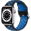 Dvoubarevný perforovaný řemínek s přezkou pro Apple Watch 38/40/41/42(S10)mm (Barevná varianta Černo-Šedý)