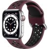 Dvoubarevný perforovaný řemínek s přezkou pro Apple Watch 38/40/41/42(S10)mm (Barevná varianta Černo-Šedý)