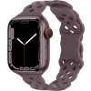 Silikonový úzký perforovaný řemínek pro Apple Watch 38/40/41/42(S10)mm (Barevná varianta Černý)