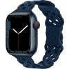 Silikonový úzký perforovaný řemínek pro Apple Watch 38/40/41/42(S10)mm (Barevná varianta Černý)