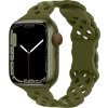 Silikonový úzký perforovaný řemínek pro Apple Watch 38/40/41/42(S10)mm (Barevná varianta Černý)