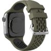 Perforovaný řemínek s dvojitým zapínáním pro Apple Watch 38/40/41/42(S10)mm (Barevná varianta Černo-Šedý)