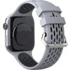 Perforovaný řemínek s dvojitým zapínáním pro Apple Watch 38/40/41/42(S10)mm (Barevná varianta Černo-Šedý)