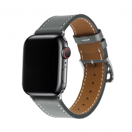 Apple Watch csatos bőrszíj - Szürke