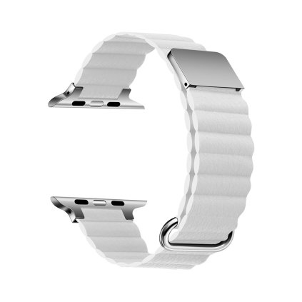 Apple Watch stílusos mágneses bőrszíj - Fehér