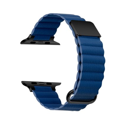 Apple Watch stílusos mágneses bőrszíj - Sötétkék