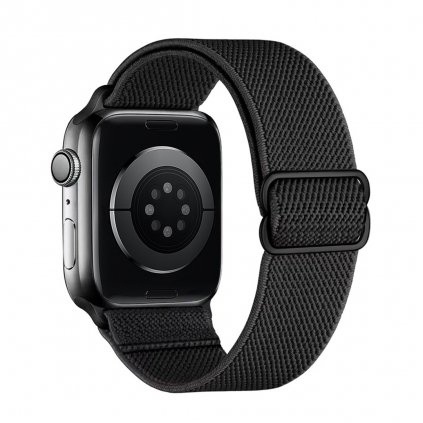 Beállítható nylon Apple Watch óraszíj - Fekete