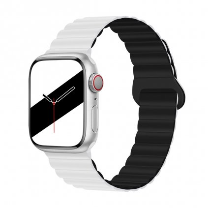 Stílusos mágneses Apple Watch szíj - Fekete-fehér
