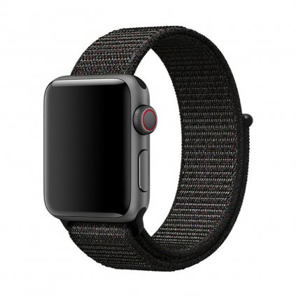 Apple Watch nejlonos óraszíj - Fekete-piros