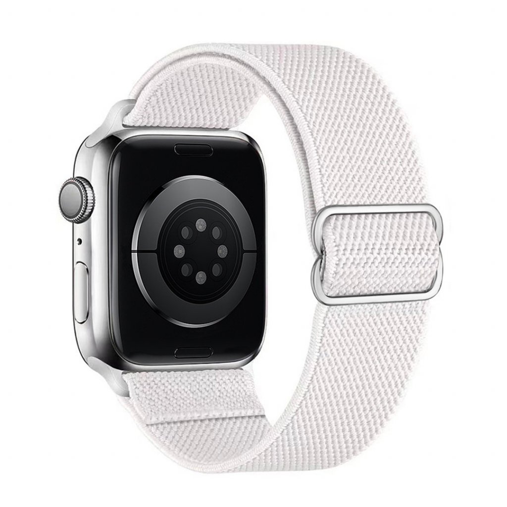 Nastavitelný nylonový remienok na Apple Watch - Biely