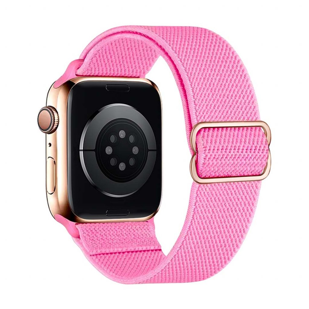 Nastavitelný nylonový remienok na Apple Watch - Ružový