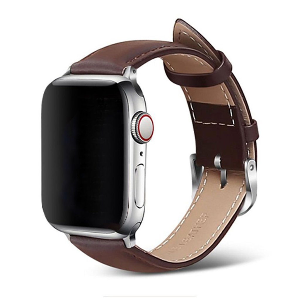 Kožený remienok na Apple Watch - Tmavohnedý
