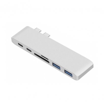 USB Hub pre MacBook 6v1 - Strieborný