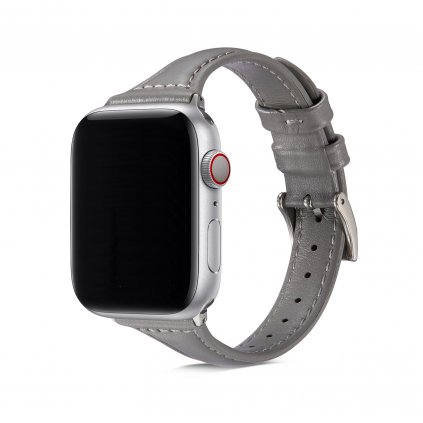 Dámsky kožený remienok na Apple Watch - Tmavošedý