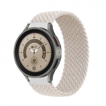 Pletený navliekací remienok na smart hodinky - Béžový
