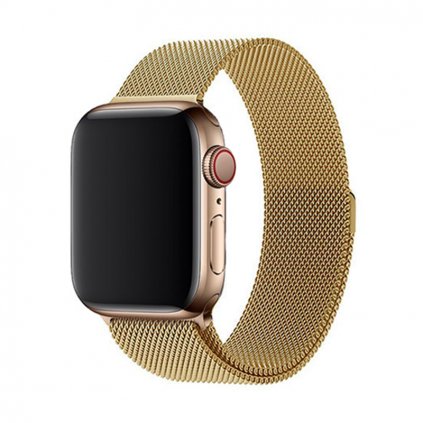 Elegantný remienok na Apple Watch v milánskom štýle - Gold