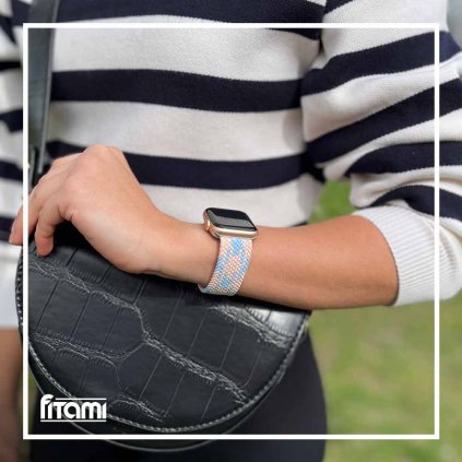 Marvelli - Pletený navliekací remienok pre Apple Watch - Diamond Pink