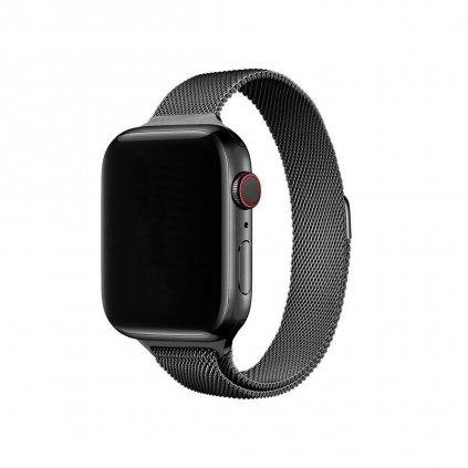 Elegantný dámsky remienok na Apple Watch v milánskom štýle - Čierny