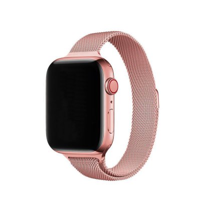 Elegantný dámsky remienok na Apple Watch v milánskom štýle - Pink Gold