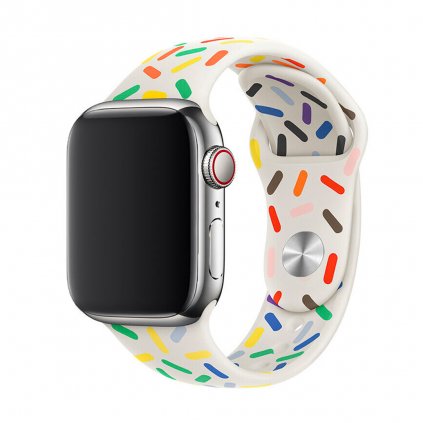 Marvelli - Jednofarebný remienok na Apple Watch - White Cake