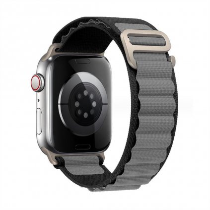 Nylonový remienok alpský ťah na Apple Watch - Black Grey
