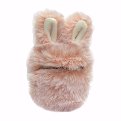 Chlpáčik obal na AirPods 1/2 - Ružový králik