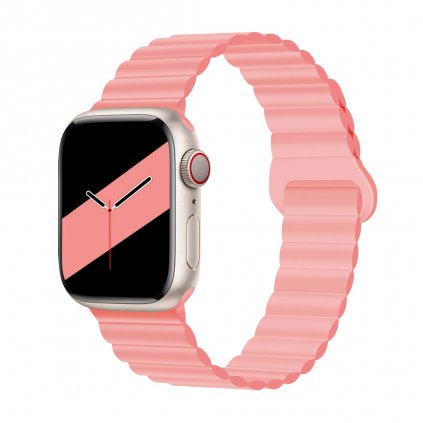 Štýlový remienok s magnetom na Apple Watch - Ružový