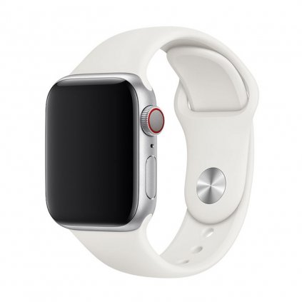 Jednofarebný remienok na Apple Watch - Biely