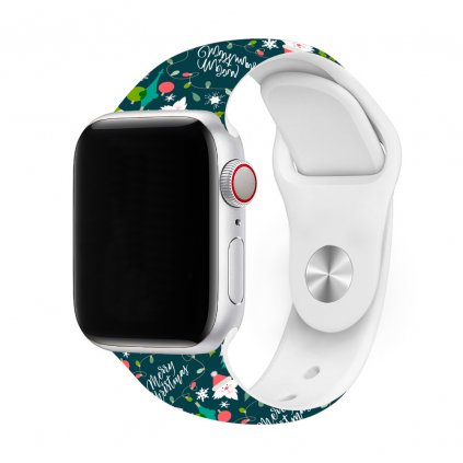 Vianočný remienok s potlačou na Apple Watch -  Merry Christmas