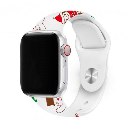 Vianočný remienok s potlačou na Apple Watch -  Snehuliak