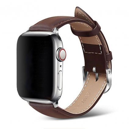 Kožený remienok na Apple Watch - Tmavohnedý