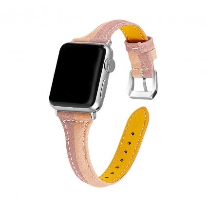 Dámsky kožený remienok na Apple Watch - Červenoružový