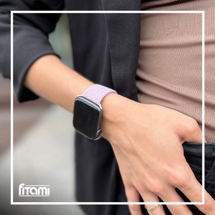 Marvelli - Pletený navliekací remienok pre Apple Watch - Fialový