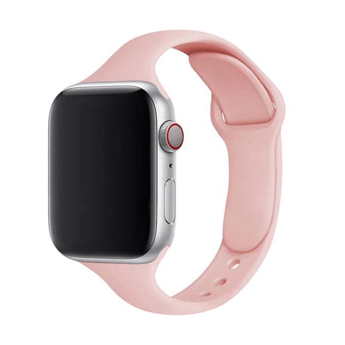 Dámsky jednofarebný remienok na Apple Watch - Ružový Farba: Ružová, Obvod: S-M (menší až stredný obvod zápästia), Veľkosť: 42/44/45/49mm