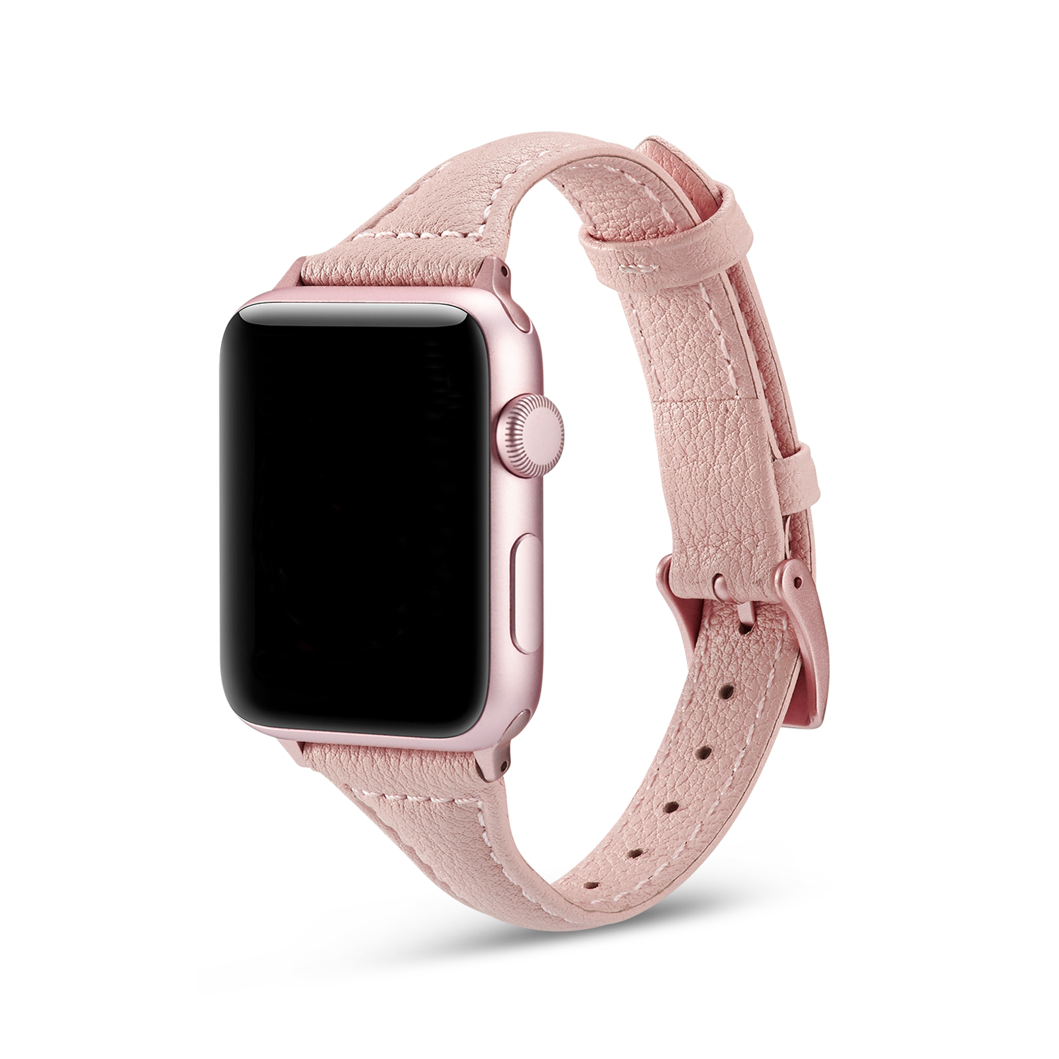 Dámsky kožený remienok na Apple Watch - Svetloružový Farba: Svetlo ružová, Veľkosť: 38/40/41mm