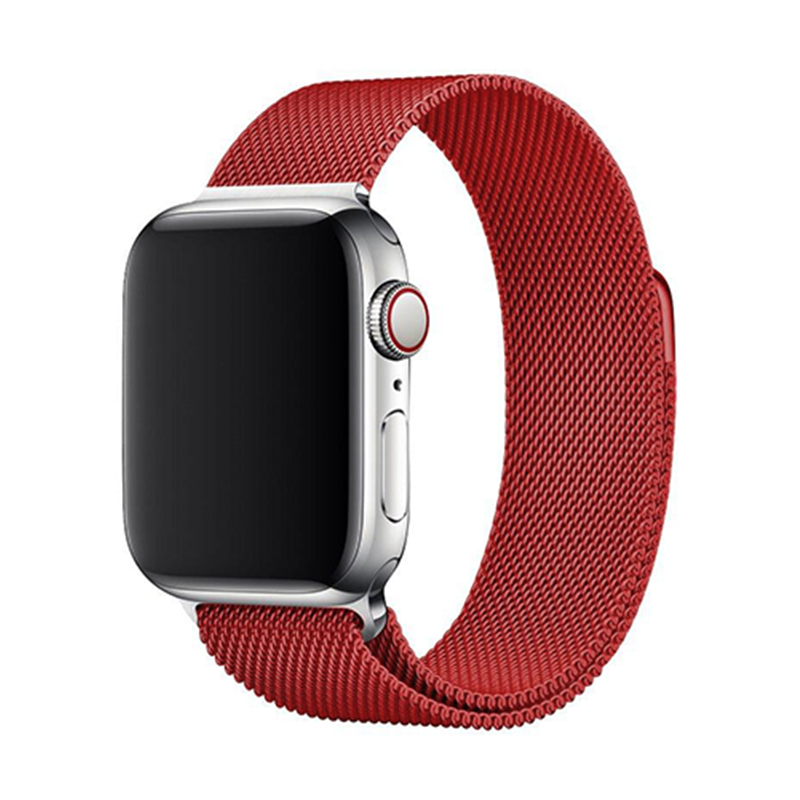 Marvelli - Elegantný remienok na Apple Watch v milánskom štýle - Červený Farba: Červená, Veľkosť: 42/44/45/49mm